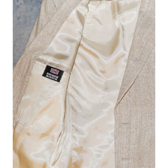 English Manor Mens Suit Silk Tweed Blazer Summer Spring Menswear Top Size 43R - Picture 3 of 4